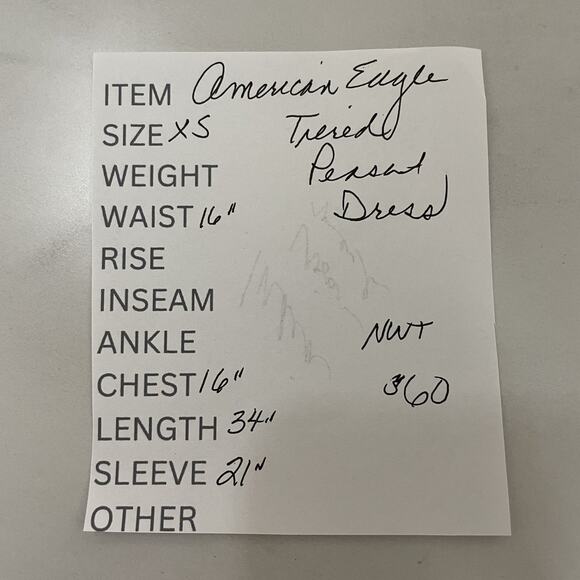 American Eagle Tiered Peasant Dress Size XS Black Embroidered Tassels Boho NEW - Picture 12 of 12